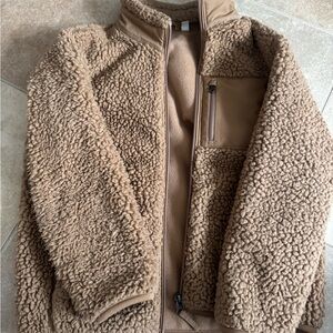 Uniqlo Tan Fleece Jacket